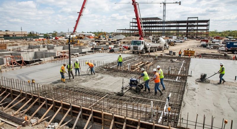Commercial Slab Installation in Cortland, OH